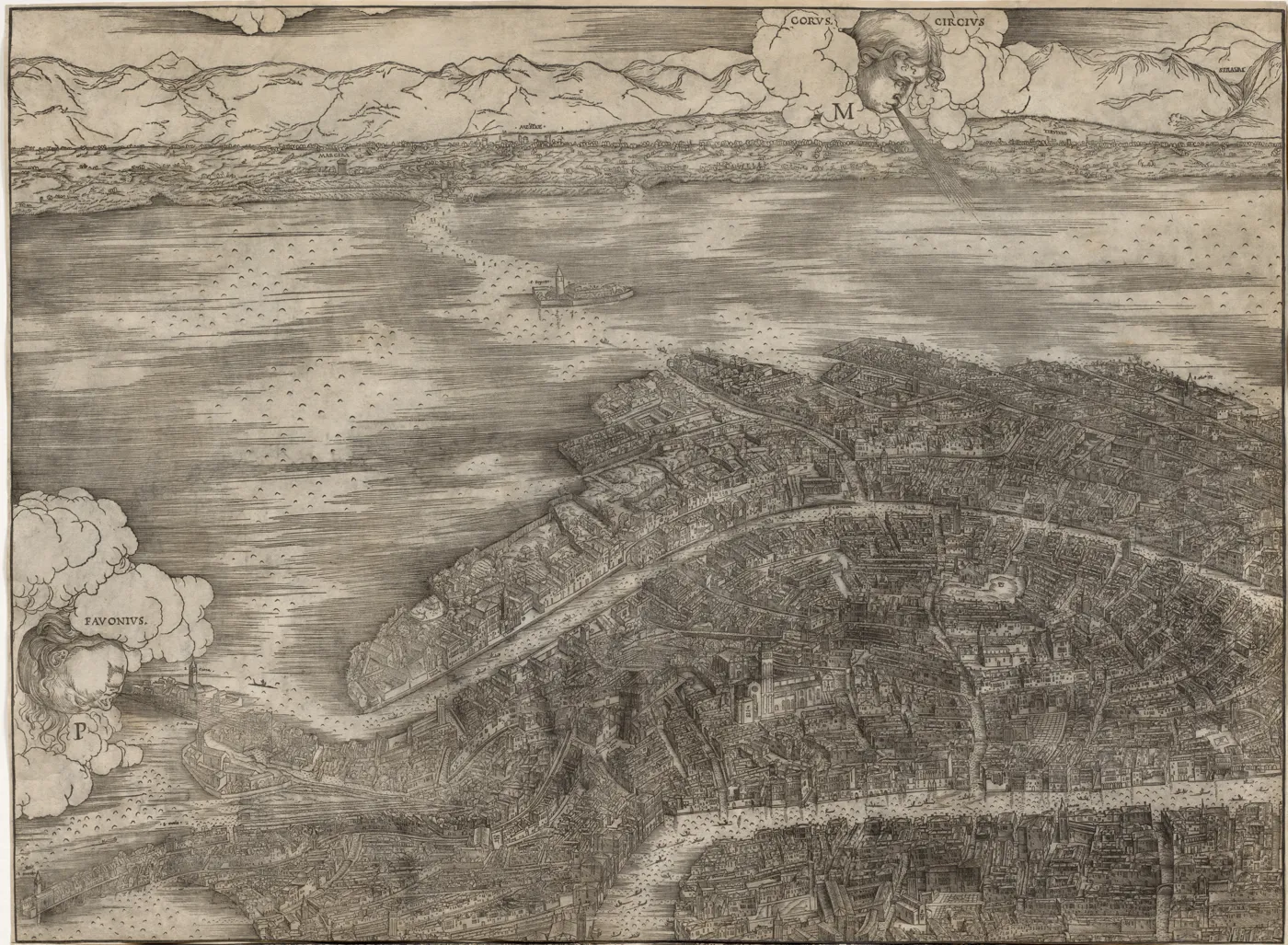 Якопо де Барбари, «Вид Венеции», 1500. Кливлендский музей искусств
